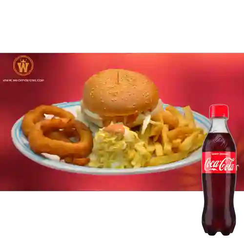 Combo Whopper King de Pollo + Gaseosa Coca Cola