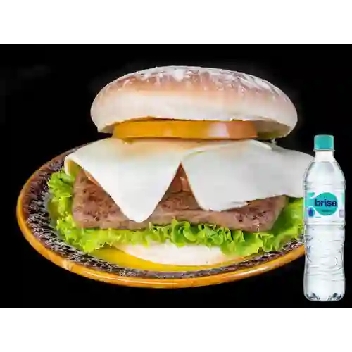 Combo Hamburguesa Sencilla + Brisa Sin Gas 600ML
