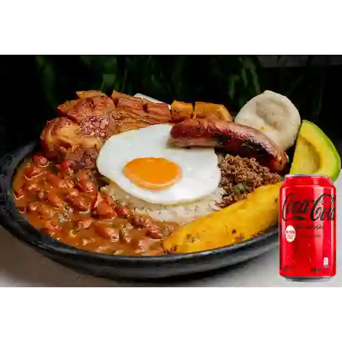Combo Bandeja Paisa + Coca Cola Sin Azúcar 330ML