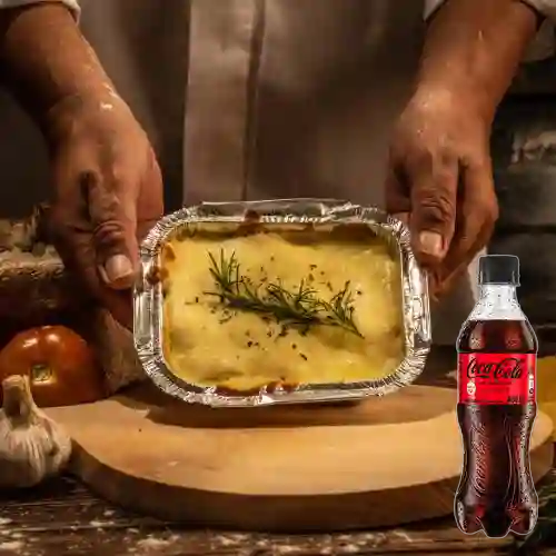 Combo Lasaña de Pollo + Coca Cola Sin Azúcar 400 ml