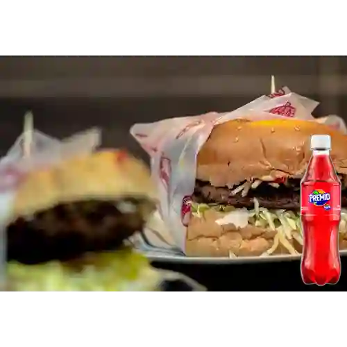 Combo Hamburguesa de Res + Premio 400 ml