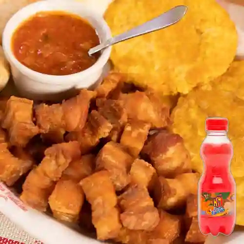 Combo Chicharroncitos con Arepa. + Jugo Hit Tropical