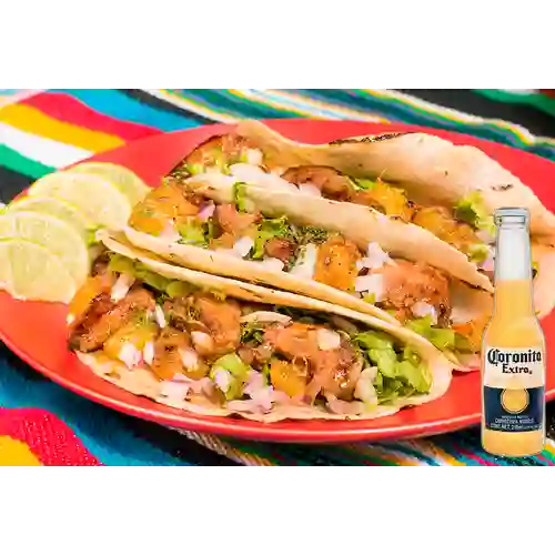 Combo Taco Al Pastor X3 + Corona 210 ml