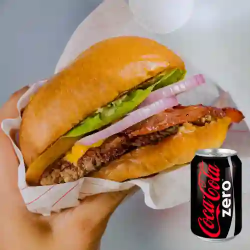 Combo Hamburguesa Sencilla + Coca Cola Zero 235 ml