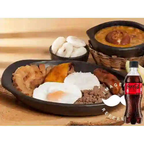 Combo Bandeja Paisa + Coca Cola Sin Azúcar 400 ml