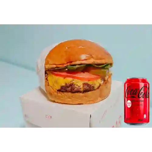 Combo Burger Sencilla + Coca-Cola Sin Azúcar 330 ml