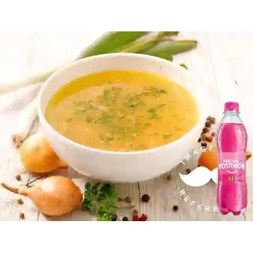 Combo Consomé + Gaseosa Manzana 400 ml