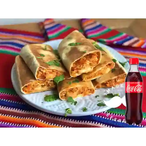 Combo Burro de Pollo + Coca-Cola Sabor Original 400 ml