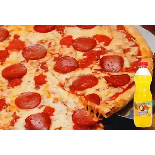 Combo Pizza Mediana de Carnes +Hit Naranja Piña 500ml