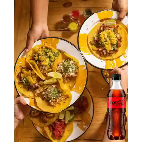 Combo Tacos X4 Al Pastor + Coca-Cola ZERO 400ml
