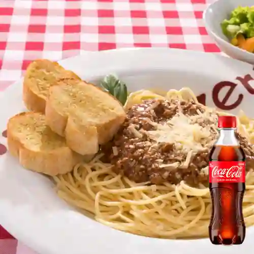 Combo Pasta Bolognesa + Coca Cola Original 400 ml