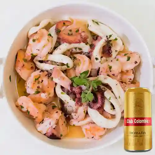 Combo Mix de Mariscos + Club Colombia Dorada 269 ml