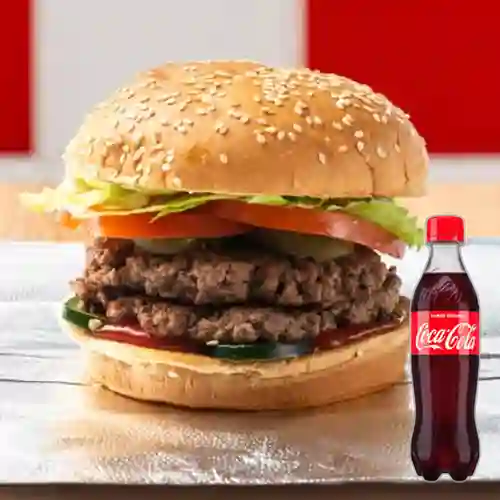 Combo Hamburguesa + Coca-cola Sabor Original 500 ml