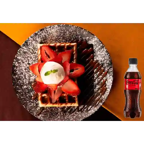 Combo Waffle Fruit + Coca Cola Sin Azúcar 400 ml