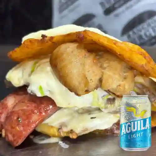 Combo Patacón Rancho + Cerveza Aguila Light Lta 330ml