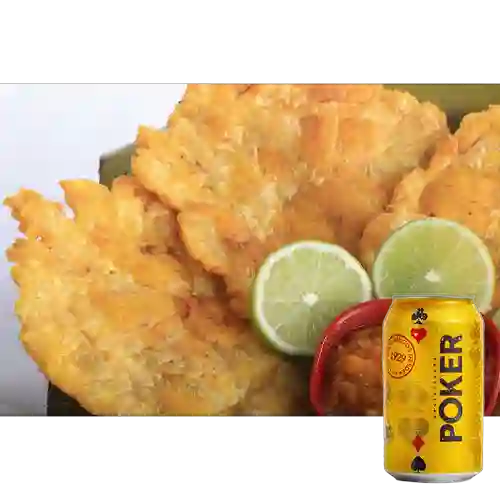 Combo Tostadas con Ogao + Cerveza Poker Lta 330ml