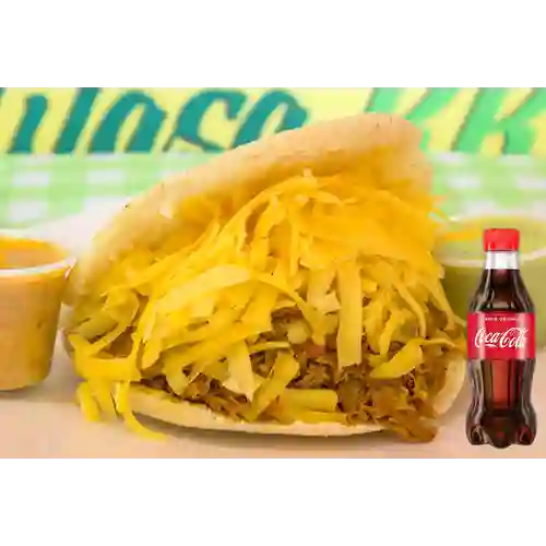 Combo Arepa Peluda + Coca Cola 250Ml
