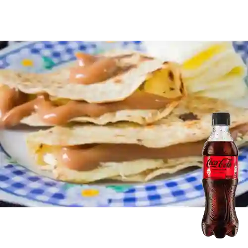 Combo Quesadilla Arequipe +Cocacola S/az 400ml