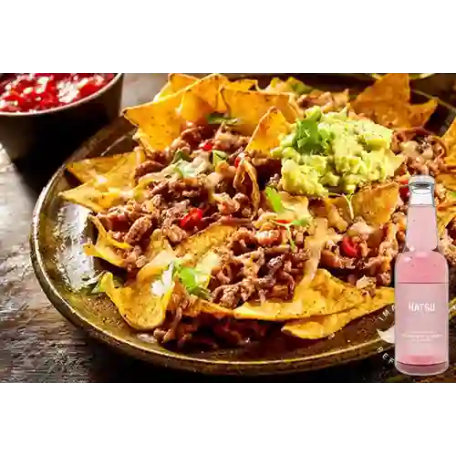 Combo Nachos Chingones + Hatsu Frambuesa Rosas 300 ml