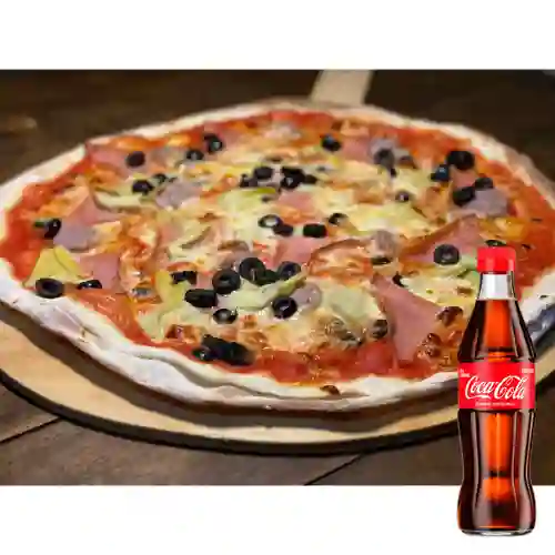 Combo Pizza 4 Stagioni + Coca Cola Original 300ML