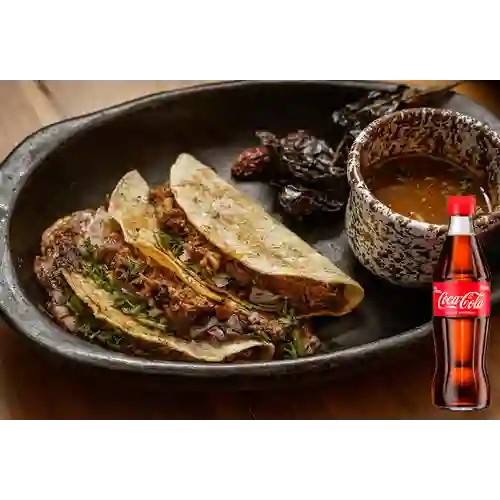 Combo Tacos de Birria + Coca Cola Original 300ML