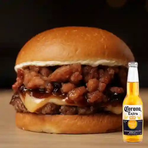 Combo Hamburguesa Dulce Santarrosana + Corona 330 ml