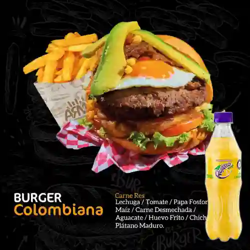 Combo Burger Colombiana + Quatro Original 400ML