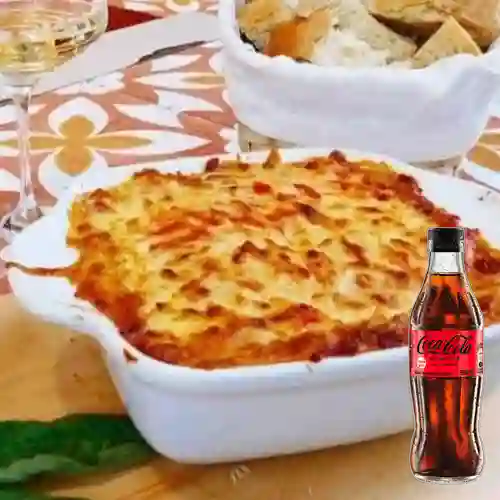 Combo Lasagna 18 Scalini + Coca Cola Sin Azúcar 300ML