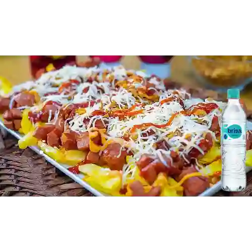 Combo Salchipapa Mixto + Brisa Sin Gas 600ML