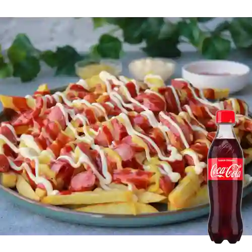 Combo Salchipapa Casera. + Cocacola Orig 400ml