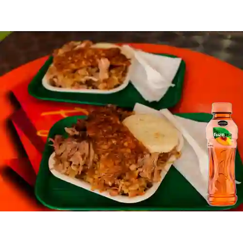 Combo Dos Lechonas 250 gr + Fuze Tea Durazno 400ML