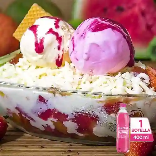 Combo Ensalada de Frutas + Postobón Manzana 400 ml
