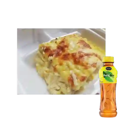 Lasaña Pollo Salsa Bechamel + Fuzetea Limón 400ml