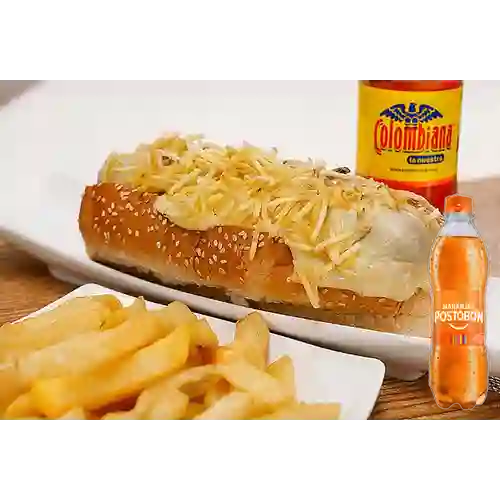 Combo Hot Dog Tradicional + Naranja Postobón 400 ml