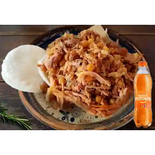 Combo Lechona Caja 350 gr + Naranja Postobón 400 ml