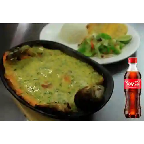 Combo Trucha Al Ajillo + Coca Cola Original 400 ml