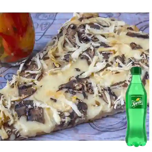 Combo Pizza Pollo con Champiñones + Sprite Original 400Ml