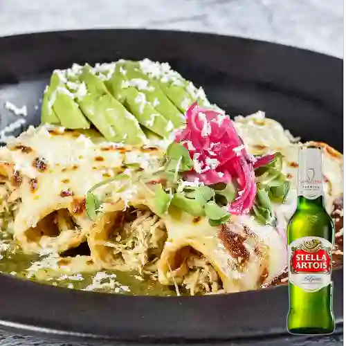 Combo Enchilada Divorciada + Stella Artois 355 ml
