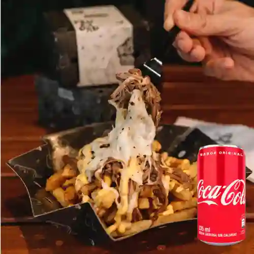 Patata Express c/Costilla de Res +CocaCola Org Lata 235ml