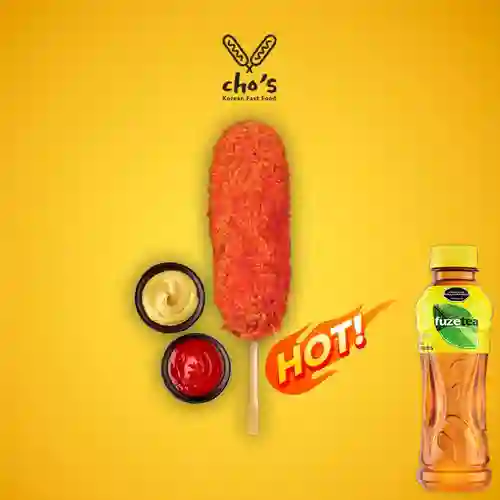 Combo Hatdogu Hot (picante) + Fuze Tea Limón 400ml