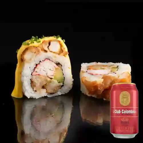 Combo Sushi Chicharrón de Calamar + Club Cola Roja Lata 330ml