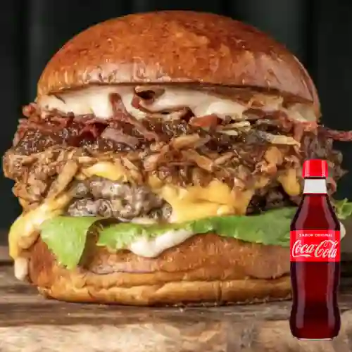 Combo Burger Condesa Crunch (Ganadora Bm) + Cocacola Orig 350 ml