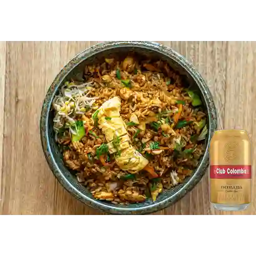 Combo Fried Rice + Club col. Dorada Lta 330ml