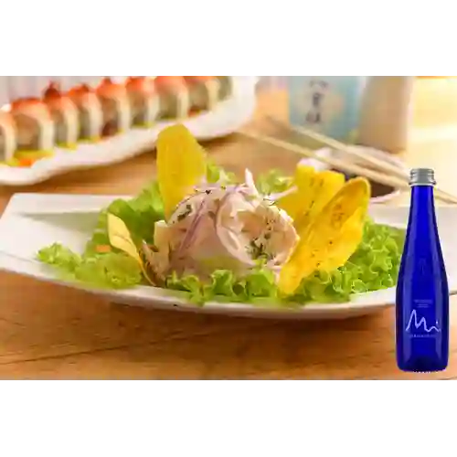 Combo Ceviche de Pescado +Agua Manantial S/gas 300ml