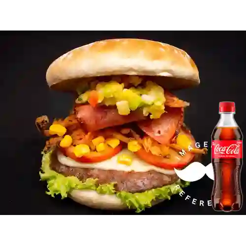 Combo Hamburguesa Ranchera + Coca Cola Original 400 ml