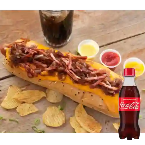 Combo Hot Dog Onionbacon 30 Cm +Cocacola Orig 250ml