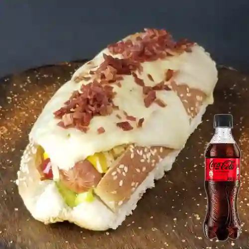 Combo Perro Americano + Coca Cola Sin Azúcar 400 ml