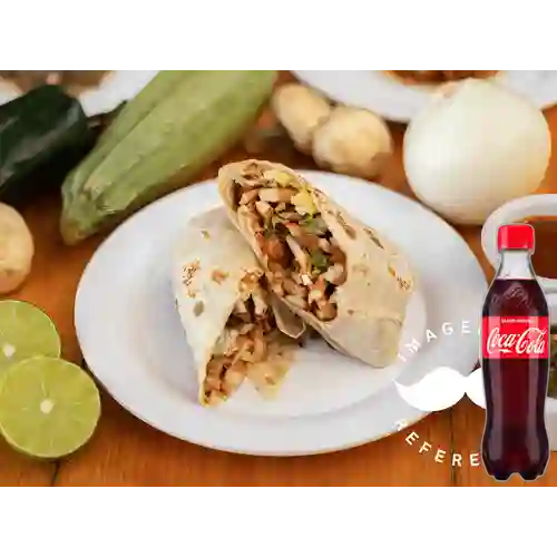 Combo Burro Al Pastor +Cocacola Orig 400ml