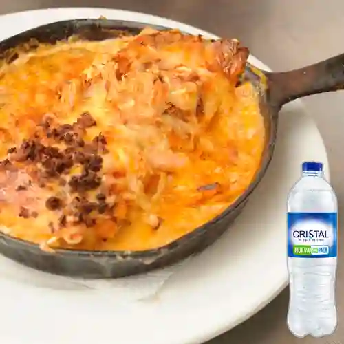 Combo Lasaña Pollo y Carne + Cristal Sin Gas 600 ml