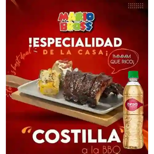 Combo Costilla a la BBQ + Brisa Saborizada Manzana 600ML